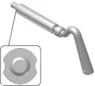 Pin pentru bilă basculantă de 95 mm 2 caneluri