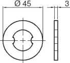 Soclu pentru sferă de 85/95 mm 2 caneluri