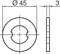 Soclu pentru sferă de 85/95 mm 2 caneluri