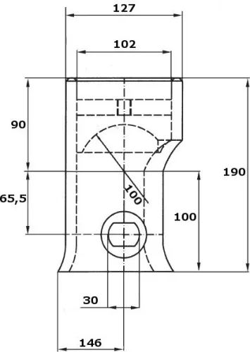 Cupa pentru sfera de 100 mm TIPO I