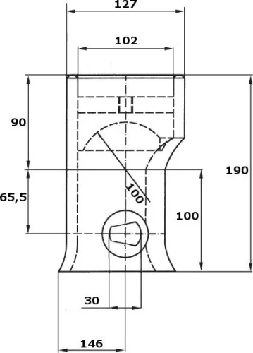 Cupa pentru sfera de 100 mm TIPO II