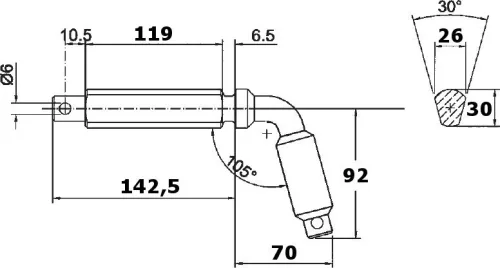 Pin pentru sfera de 100 mm TIPO II