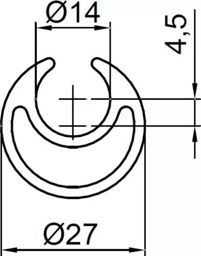 Țeavă de tensionare a prelatei 27mm 3,3m