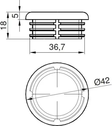 Capac de plastic 42