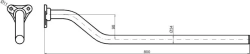 Tub pentru aripi 34/800 curbat