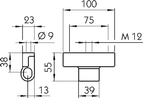 Bucsa balama 6552N cu gaura M12