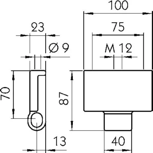 Bucsa balama 6561N cu gaura M12