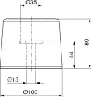 Cauciuc de impact 100 X 80 înșurubabil