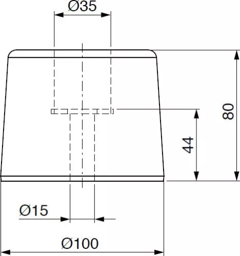 Cauciuc de impact 100 X 80 înșurubabil