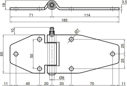 Balama plată forată Inox