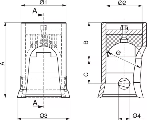 Cupa pentru sfera de 60 mm TIPO II