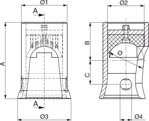Cupa pentru sfera de 80 mm TIPO I