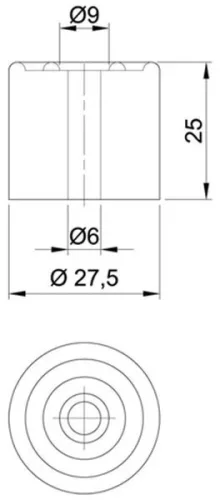 Bare de protecție din cauciuc rotunde 27,5 X 25