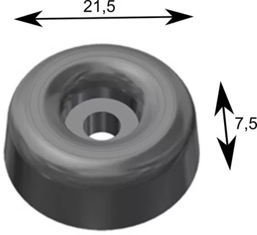 Bara de protecție rotundă din cauciuc 21,5 X 7,5