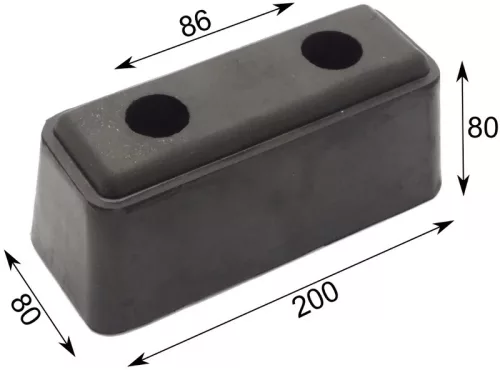 TAMPON CAUCIUC 200 X 80 X 80 X 80
