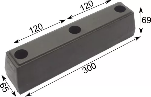 TAMPON CAUCIUC 300 X 65 X 70