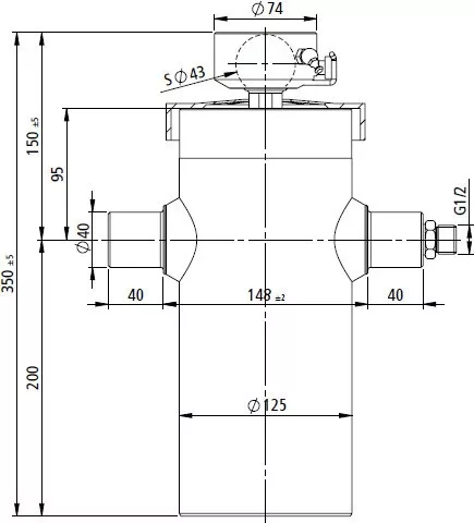 Munkahenger 350 / 1175 / 6tag / 5-9t