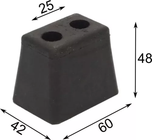 Bare de protecție din cauciuc 60 X 42 X 48