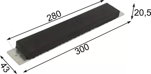 Tampon cauciuc pentru basculanta 300 X 43 X 20