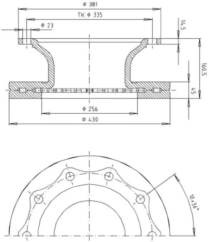 Disc de frână SAF 0300 Sauer