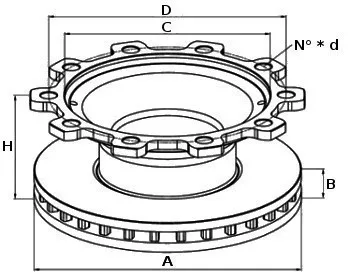 Disc de frână SAF 0400 Sauer