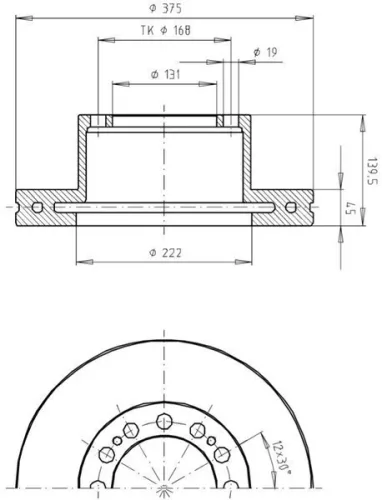 Disc de frână SAF 0702 Sauer