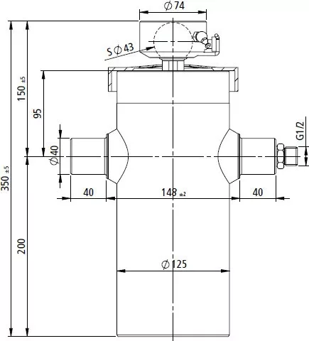 Kit hidraulic 1,6KW / 1175mm / 5-9t