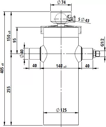 Kit hidraulic 1,6KW / 1237mm / 6-12t