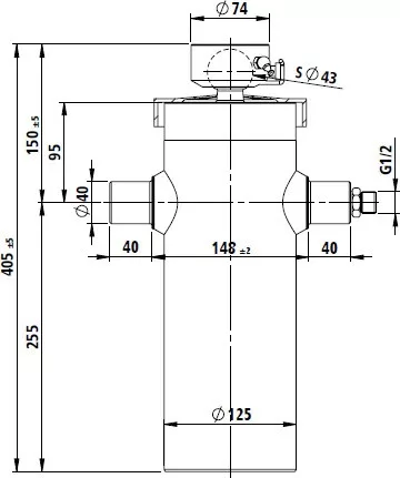 Kit hidraulic 1,6KW / 1237mm / 6-12t