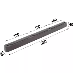 Bara de protecție din cauciuc 590 X 45 X 40