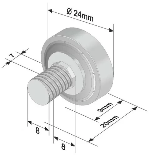 Cilindru 24mm EDSCHA 3004