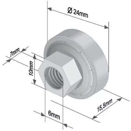 Cilindru 24mm EDSCHA 6741