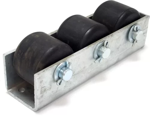 Bara de protecție cu role triplă în carcasă metalică verticală