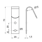 Agățat pe un perete lateral 20x70