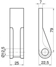 Balama cu componentă sudabilă pentru ax 12 mm