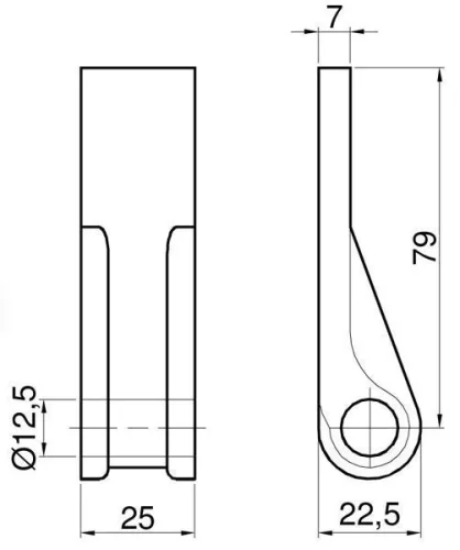 Balama cu componentă sudabilă pentru ax 12 mm