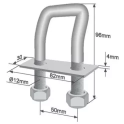Capse de fixare U 50x96
