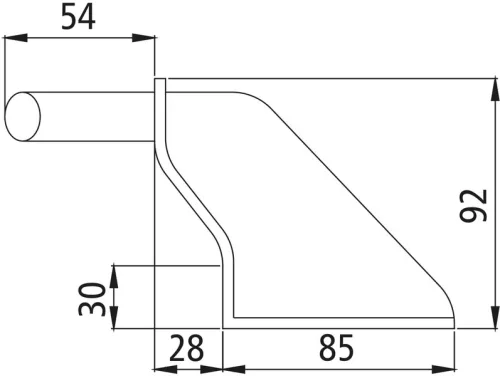 Bara basculanta piesa H-114/4,5 stanga