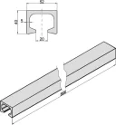 Șină pentru transportorul de carne din aluminiu L=5800 mm