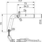 Șurub pentru bilă basculantă de 43 mm 16