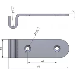 Strangulator excentric de buzunar 83x25