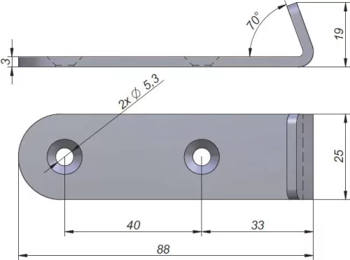 Strânsoare excentrică 88x25 buzunar
