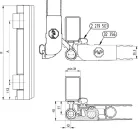 Balama usa aluminiu PWP 800mm dreapta