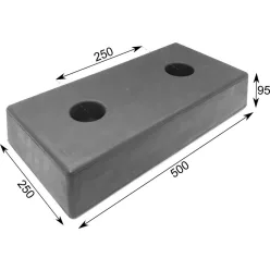 Tampon cauciuc rampa 500 x 250 x 95