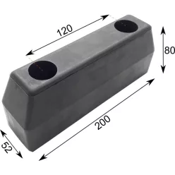 Bara de protecție din cauciuc 200 x 52 x 80