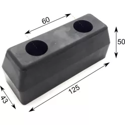 Bara de protecție din cauciuc 125 x 43 x 50