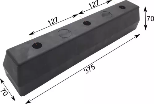 Bara de protecție din cauciuc 375 x 70 x 70 x 70