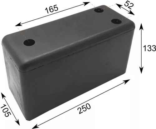 Tampon din caciuc 250 x 105 x 133 Schmitz 3 găuri