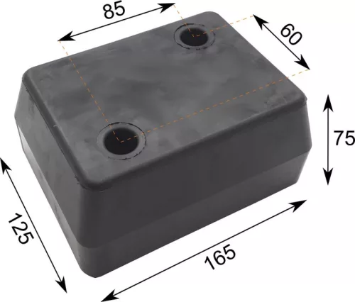 Tampon din cauciuc 165 x 125 x 75 Schmitz 2 găuri