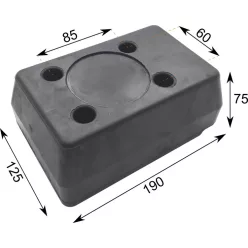 Tampon din cauciuc 190 x 125 x 75 Schmitz 4 găuri